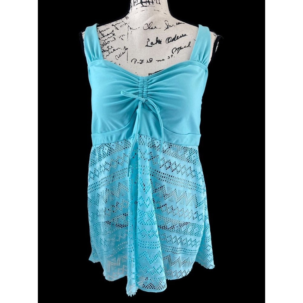 NWOT Swimsuits For All Turquoise Swim Dress - Size 2X